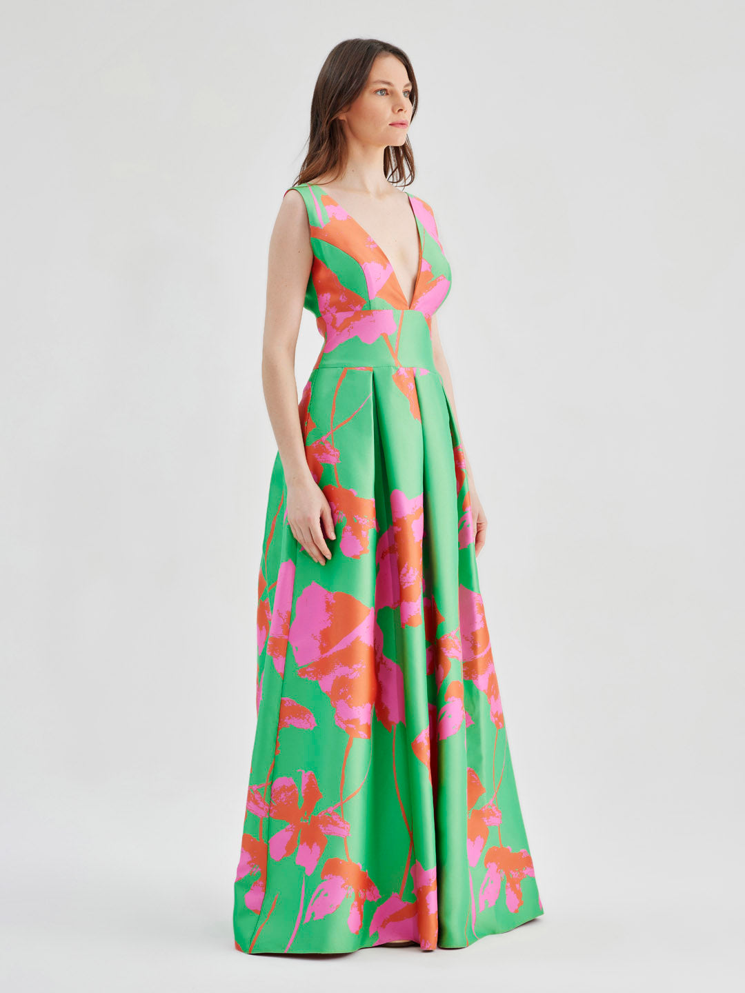 Lea Gown Green Coral