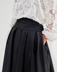 Enda Taffeta Skirt Black