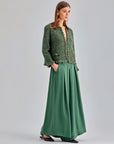 Nina Cardigan Green offering warmth, style, and timeless sophistication