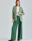 Green Paolina Jacket combining comfort and sophistication for winter outings