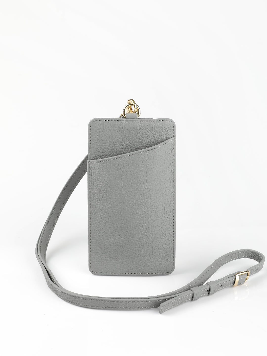 Gigi S Leather Phone Wallet Grey