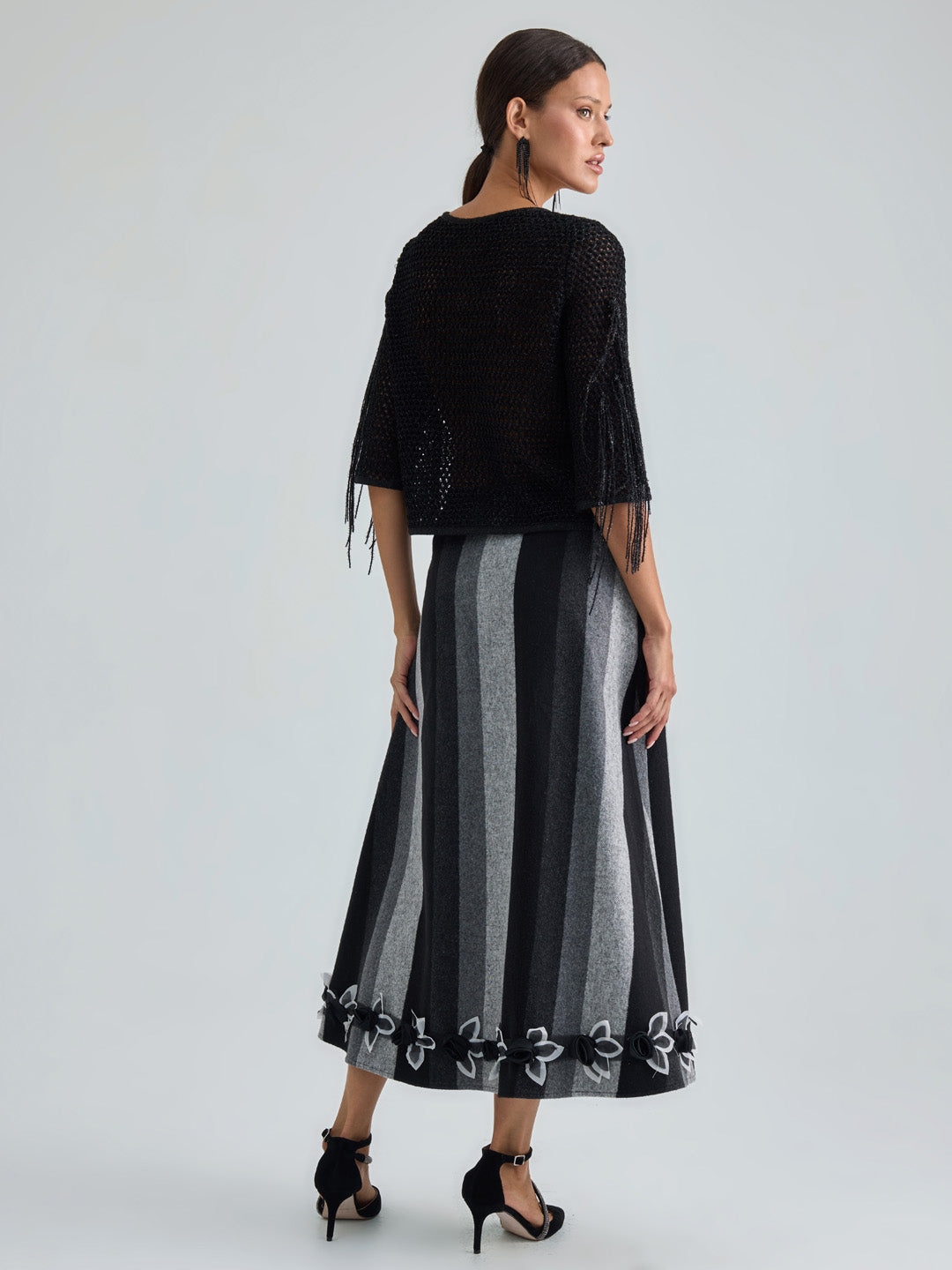 SIENA SKIRT - BLACK GREY