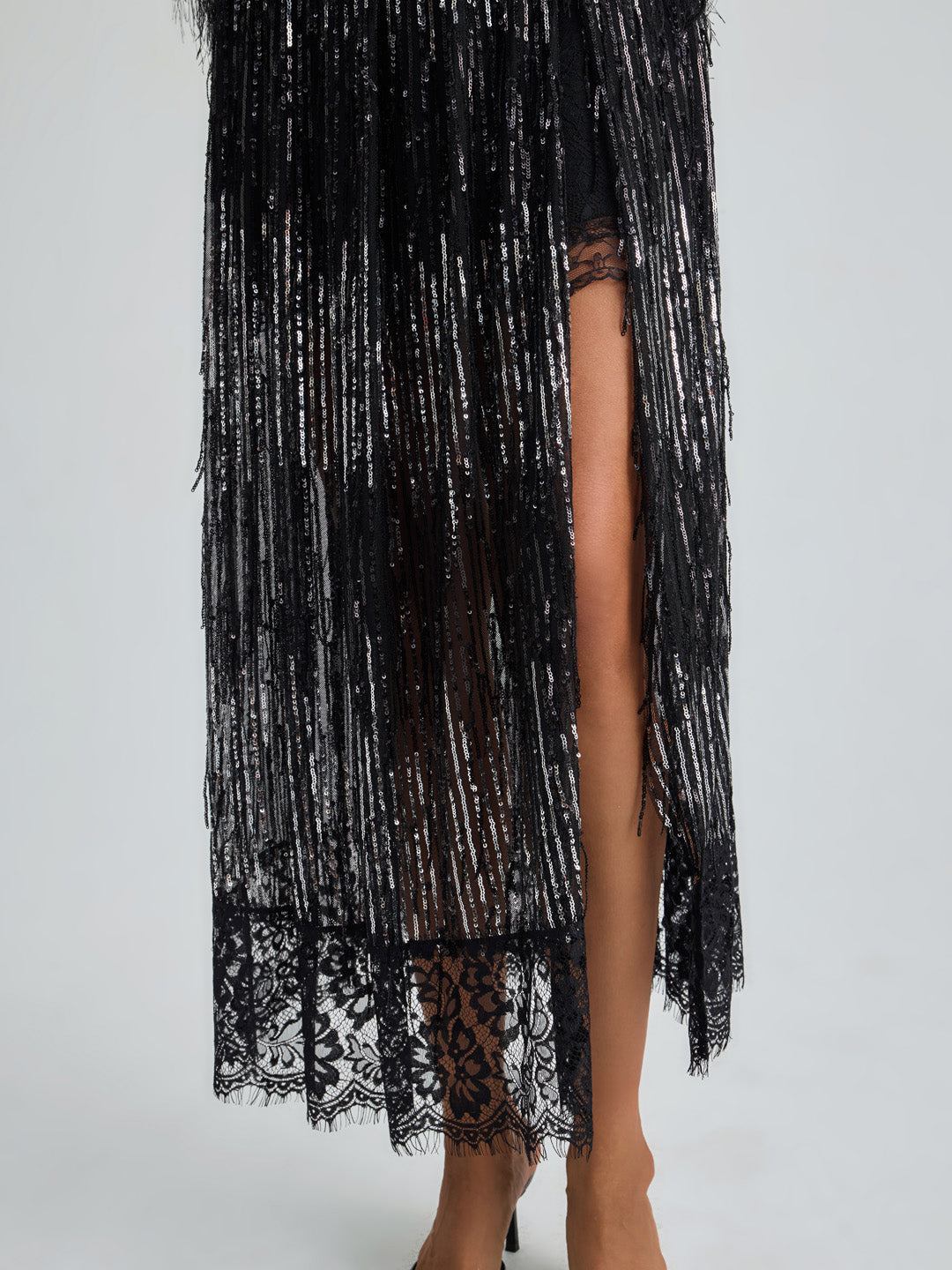 ECLIPSE SKIRT - BLACK SILVER