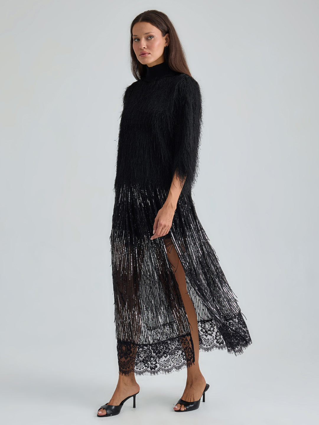 ECLIPSE SKIRT - BLACK SILVER