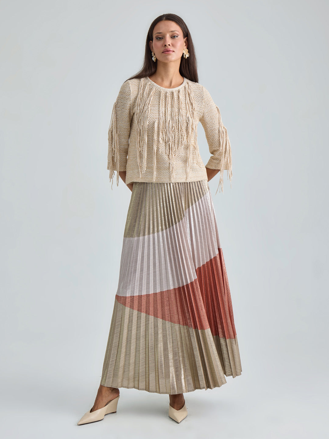 ELOISE SKIRT - GOLD MULTI
