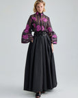 LILOU TOP - BLACK FUCHSIA