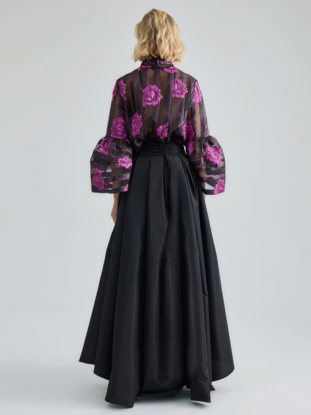 LILOU TOP - BLACK FUCHSIA