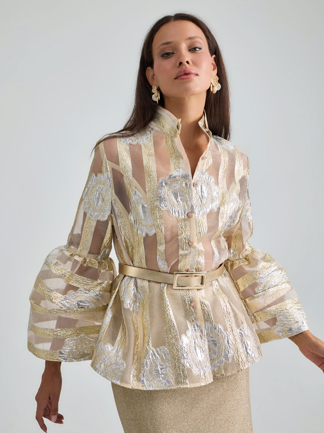 LILOU TOP - GOLD SILVER