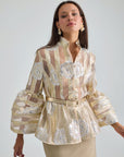 LILOU TOP - GOLD SILVER