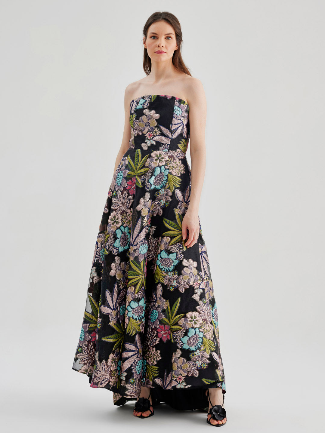 Thea Strapless Gown Black