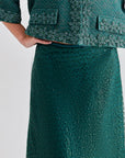 Luxurious Vera Skirt in green featuring airy tulle and smooth polyester